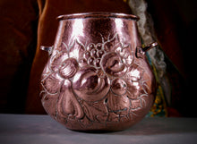 Load image into Gallery viewer, A copper two handled Arts and Crafts vase. In the style of John Pearson. English circa 1910