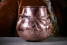 Load image into Gallery viewer, A copper two handled Arts and Crafts vase. In the style of John Pearson. English circa 1910