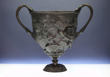 Load image into Gallery viewer, A Large Grand Tour Bronze Kantharos Cup, after the Pompeian 1st century A.D. original, circa 1840