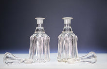 Load image into Gallery viewer, A set of four 'Newcastle Bell' Shape Pillar Moulded Glass decanters. Late 19th century