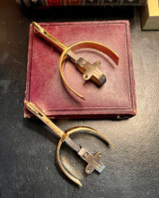 Load image into Gallery viewer, A boxed pair of 19th century Maxwell's Officer's Spurs. English Circa 1840