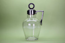 Load image into Gallery viewer, Edwardian sterling silver mounted Claret Jug in the manner of Dr Christopher Dresser