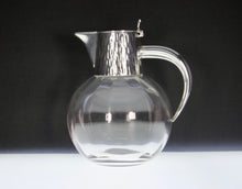 Load image into Gallery viewer, A Stylish Hukin & Heath silver plated claret jug after a design attributed to Dr Christopher Dresser .