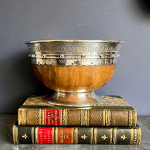 Load image into Gallery viewer, An Arts and Crafts Sterling Silver and Sycamore mazer bowl. Circa 1928