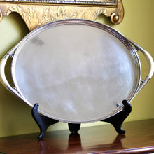 Load image into Gallery viewer, A rare Georg Jensen Sterling silver "Cosmos" tray with ivory handles. Circa 1945-49