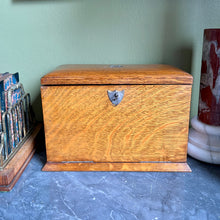 Load image into Gallery viewer, A Parkins & Gotto oak dispatch box. Circa 1891