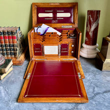Load image into Gallery viewer, A Parkins & Gotto oak dispatch box. Circa 1891