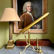 Load image into Gallery viewer, A fine late 18th-Century English lacquered-brass 2½ inch table telescope Ramsden, London
