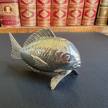 Load image into Gallery viewer, A vintage Japanese sterling silver Koi fish salt and pepper. 20th century