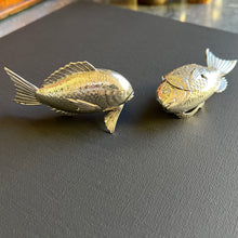 Load image into Gallery viewer, A vintage Japanese sterling silver Koi fish salt and pepper. 20th century