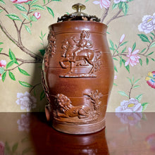 Load image into Gallery viewer, A 19th century English salt glazed stoneware spirit barrel. Circa 1880