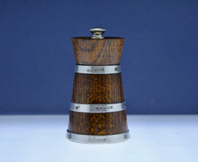 Load image into Gallery viewer, An Edwardian Sterling Silver and Oak Milk Churn Pepper Grinder. Birmingham 1912