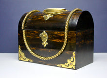 Load image into Gallery viewer, Coromandel Wood Domed Top Stationery Box by Betjamann & Sons. English circa 1870