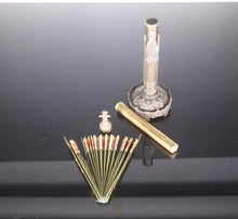 Load image into Gallery viewer, A Victorian Day's Patent gilt and lacquered brass Chimney ornament/face screen. English circa 1840
