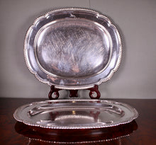 Load image into Gallery viewer, A pair of Georgian Old Sheffield Plate serving platters by Nathaniel Smith & Co Sheffield circa 1805