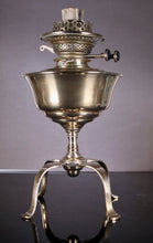 Load image into Gallery viewer, A WAS (William Arthur Smith) Benson table lamp with original Whitefriars Glass Shade