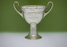 Load image into Gallery viewer, An Edwardian Arts and Crafts sterling silver two handled cup.Chester 1906
