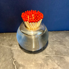 Load image into Gallery viewer, An Edwardian ribbed glass and sterling silver match striker. London 1907
