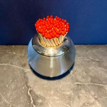 Load image into Gallery viewer, An Edwardian ribbed glass and sterling silver match striker. London 1907
