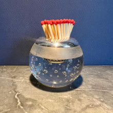 Load image into Gallery viewer, An Edwardian glass and sterling silver match striker. London 1904
