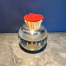 Load image into Gallery viewer, An Edwardian glass and sterling silver match striker. London 1904
