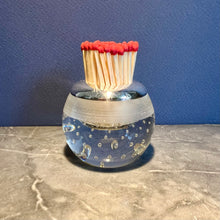 Load image into Gallery viewer, An Edwardian glass and sterling silver match striker. London 1904
