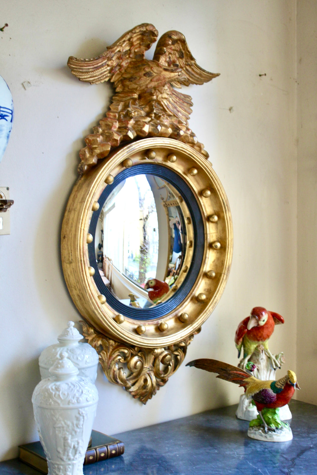 A late Regency period Convex Mirror, English Circa 1820