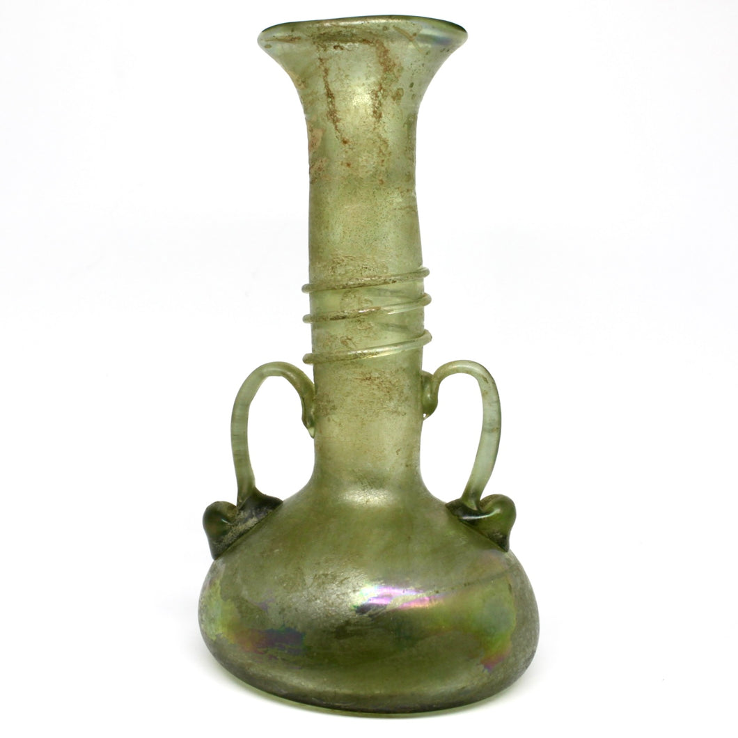 A Roman two handled Scavo glass vase After the Antique
