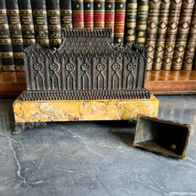 Load image into Gallery viewer, A French Restoration period bronze gothic inkstand. Circa 1820
