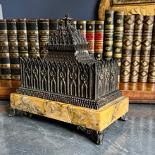 Load image into Gallery viewer, A French Restoration period bronze gothic inkstand. Circa 1820
