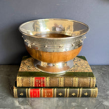 Load image into Gallery viewer, An Arts and Crafts Sterling Silver and Sycamore mazer bowl. Circa 1928

