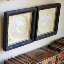 Load image into Gallery viewer, A pair of Italian 19th century framed jasper ware medallions of night and day. Circa 1850
