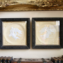 Load image into Gallery viewer, A pair of Italian 19th century framed jasper ware medallions of night and day. Circa 1850
