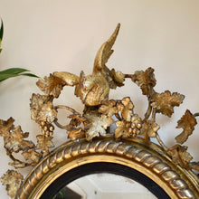 Load image into Gallery viewer, A Regency gilt wood and gesso convex mirror. English circa 1815
