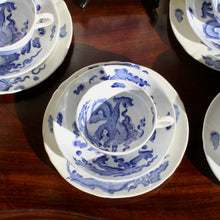 Load image into Gallery viewer, A Coalport blue dragon part tea set. Circa 1891-1919
