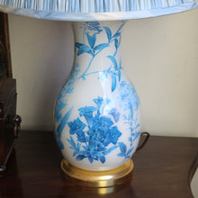 Load image into Gallery viewer, A Vaughan decalcomania glass lamp base. Vintage
