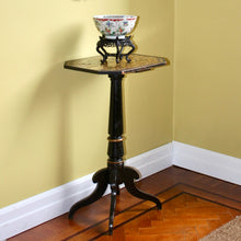 Load image into Gallery viewer, A Regency ebonised table with a penwork top. English Circa 1810
