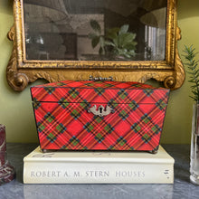 Load image into Gallery viewer, A 19th century Tartanware tea caddy. Scottish Circa 1850
