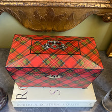 Load image into Gallery viewer, A 19th century Tartanware tea caddy. Scottish Circa 1850
