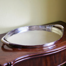 Load image into Gallery viewer, A rare Georg Jensen Sterling silver "Cosmos" tray with ivory handles. Circa 1945-49
