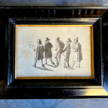 Load image into Gallery viewer, An interesting framed Dutch ink drawing on paper. 18th century
