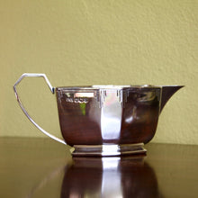 Load image into Gallery viewer, An Elizabeth II Art Deco style sterling silver four piece tea service.
