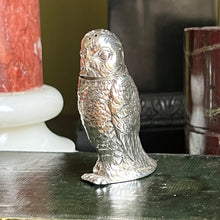 Load image into Gallery viewer, A sterling silver "Owl" pepperette circa 1926
