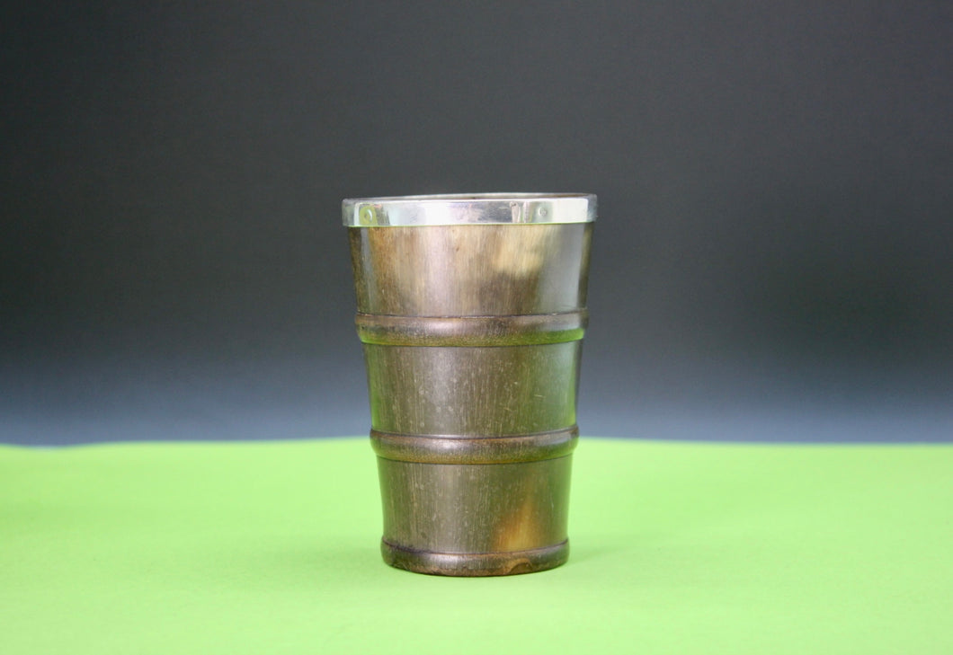 A 19th century horn beaker
