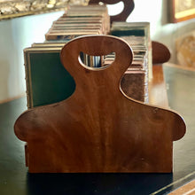 Load image into Gallery viewer, A rare Georgian mahogany double sided, two handled book carrier/stand. English Circa 1820
