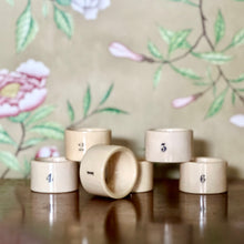 Load image into Gallery viewer, A set of six Edwardian numbered Ivory napkin rings Circa 1900

