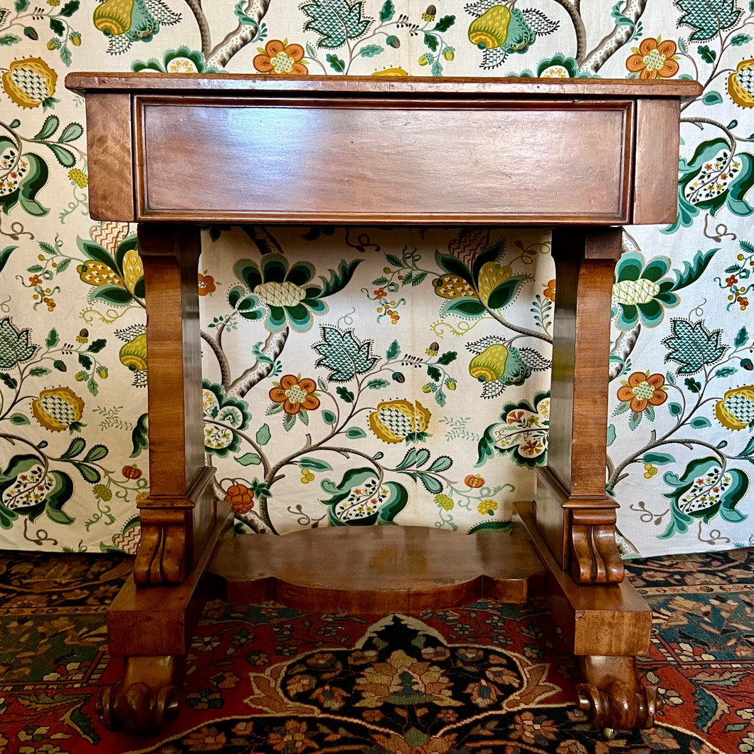 A mid 19th century mahogany side table. English Circa 1850