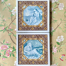 Load image into Gallery viewer, A pair of large Minton Hollins &amp; Company framed tiles. English Circa 1880
