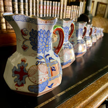 Load image into Gallery viewer, A rare graduated set of eight Mason&#39;s Ironstone Hydra jugs. English circa 1820-30
