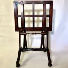 Load image into Gallery viewer, A late Regency Rosewood Library Folio Stand with adjustable sides. English Circa 1820

